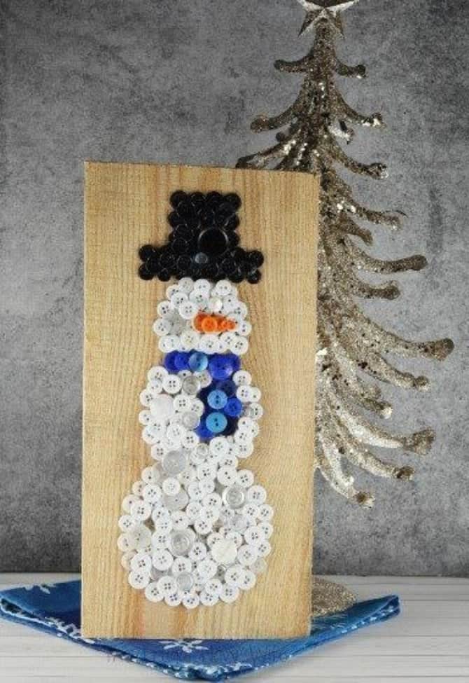 Button Snowman Craft