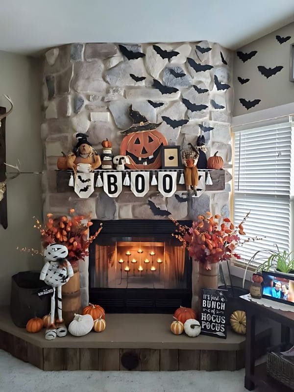 Charming Halloween Fireplace Delight