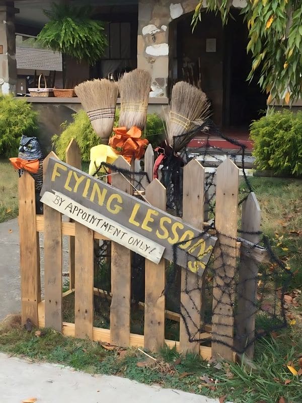 Charming Witch Broom Fence