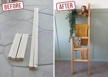 DIY Blanket Ladder Just Under 10