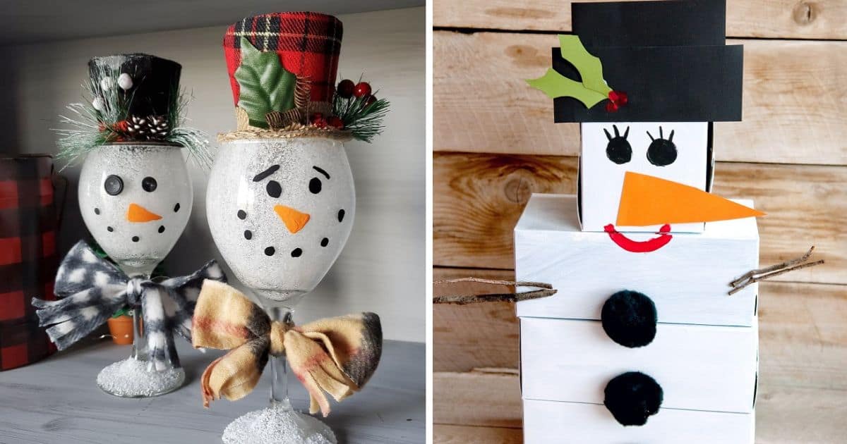 20 Easy DIY Snowman Crafts For The Holiday Season