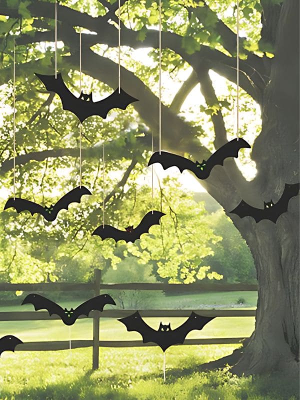 Frightful Flying Bats Halloween Tree Décor Magic