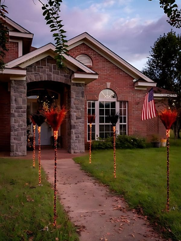 Glowing Witch Broomsticks Pathway