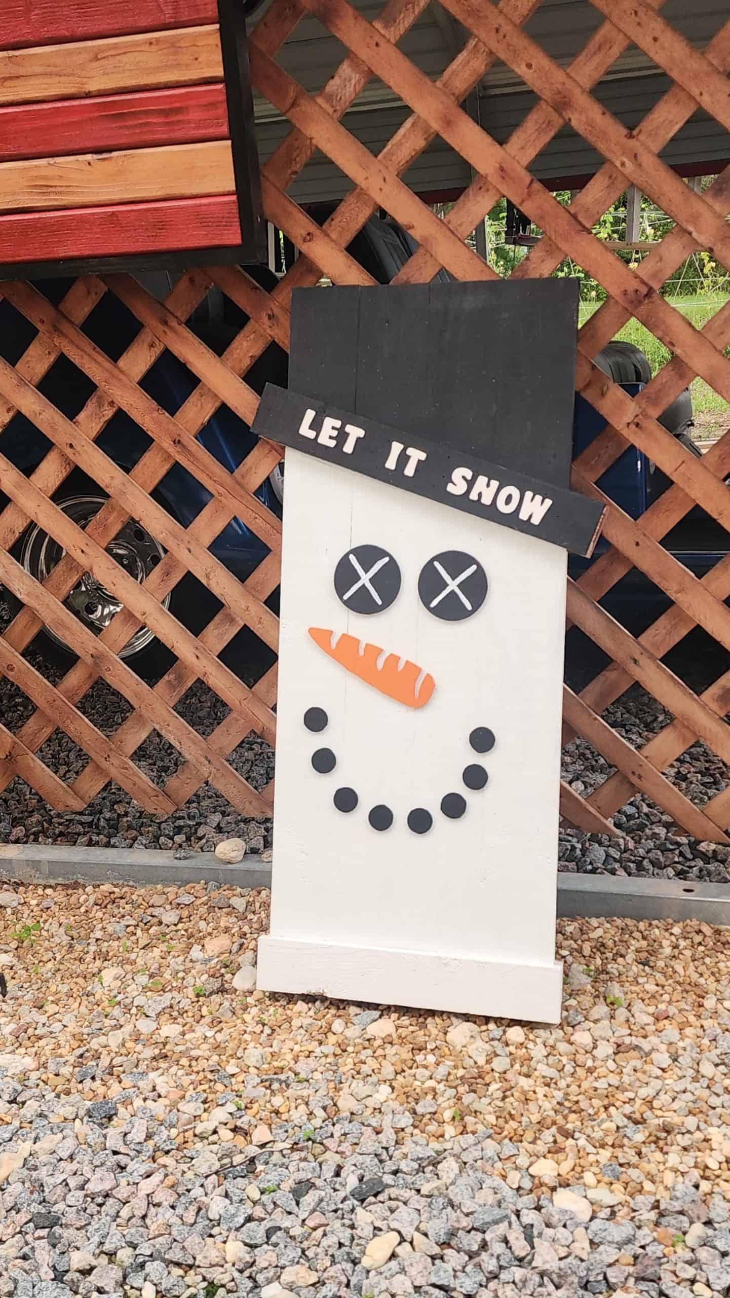 Holiday Snowman Sign