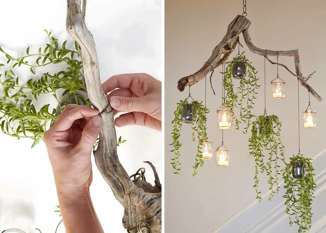 How to Make DIY Cascading Plant Chandelier for Just Under $50