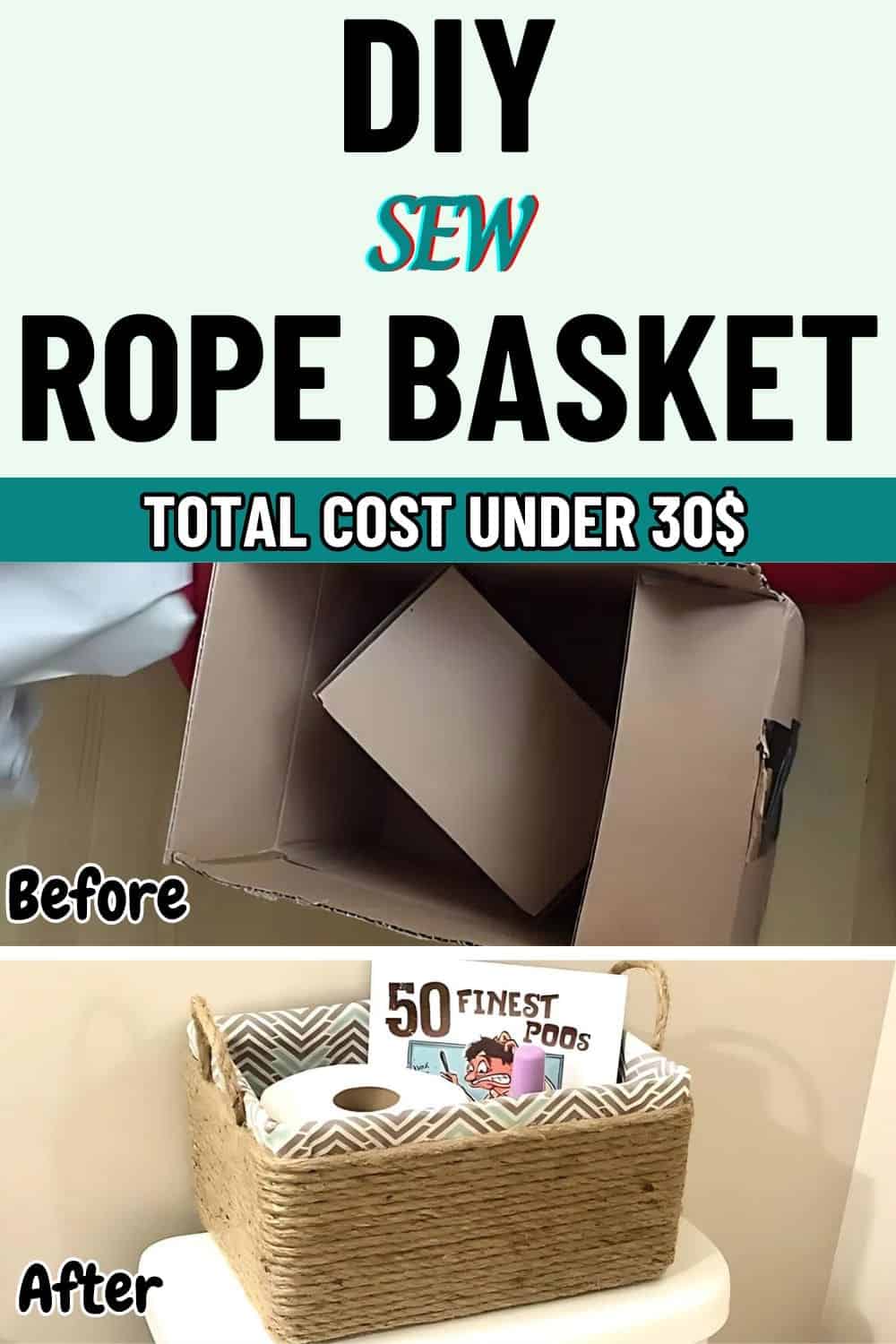 How to Make DIY Sew Rope Basket