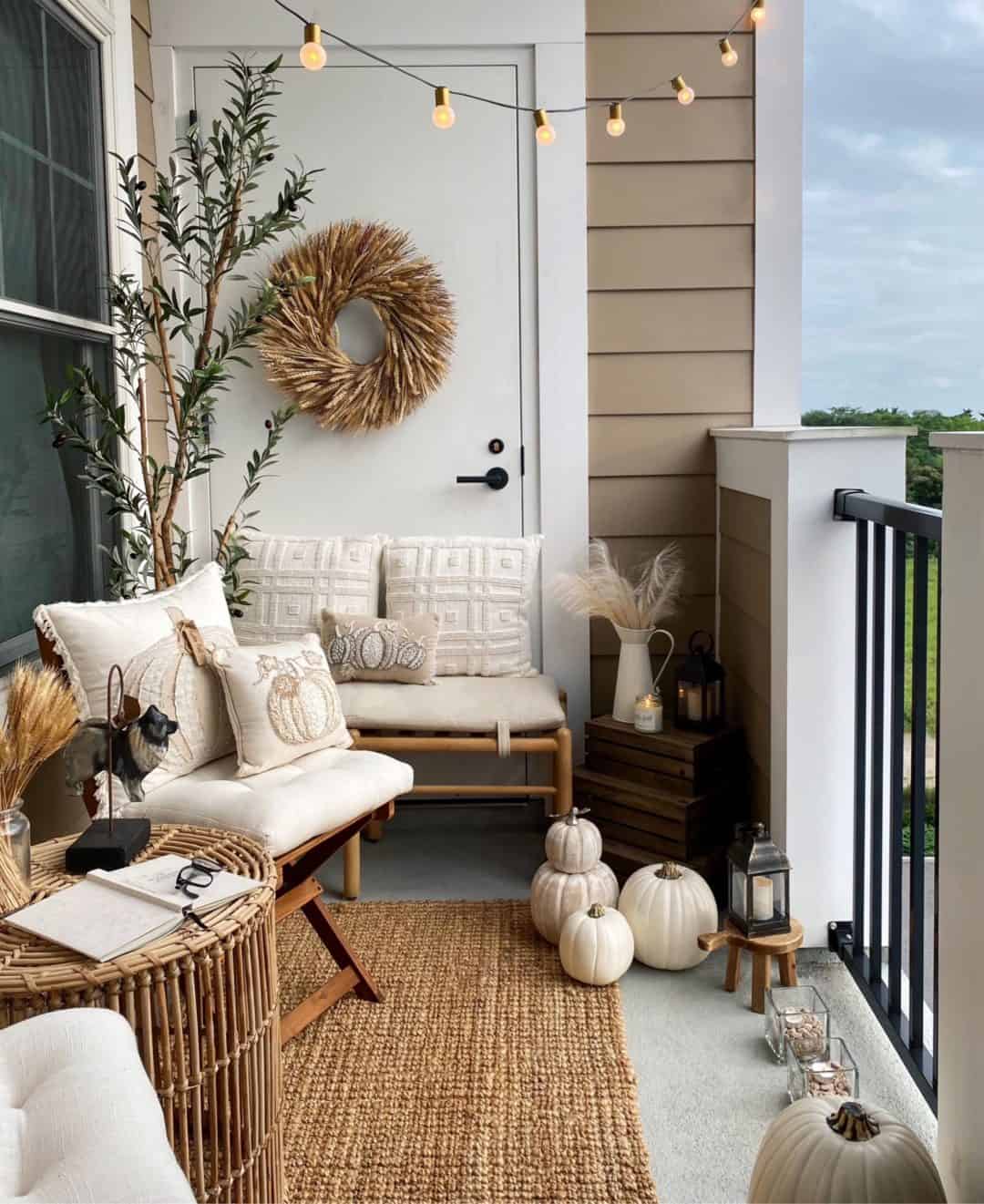 Neutral Autumn Balcony Oasis