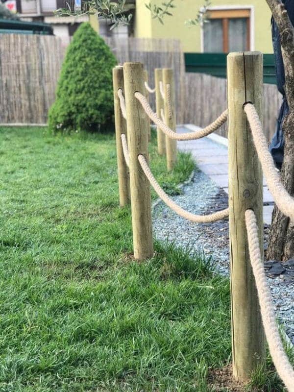 Rustic Rope Garden Border