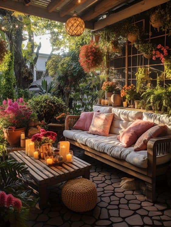 Cozy Fall Garden Lounge