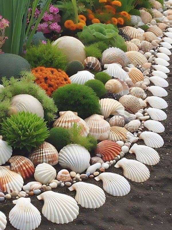 Seashell Garden Border