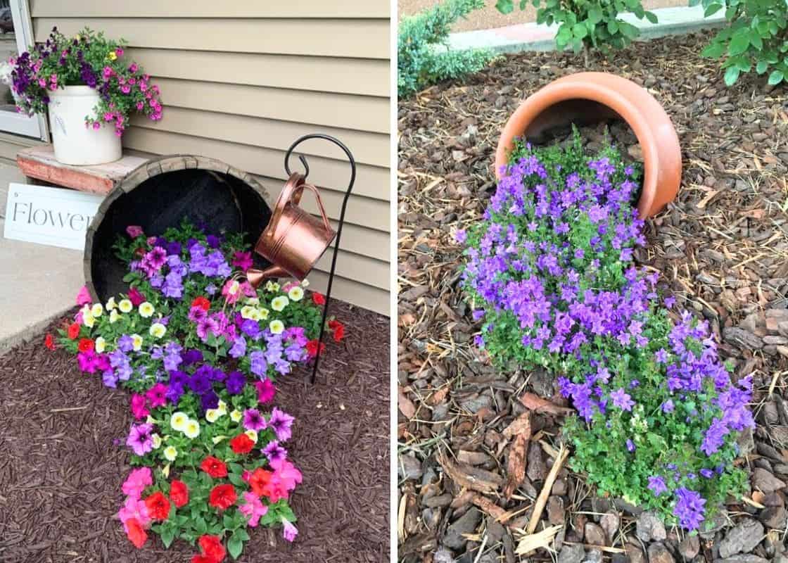 20 Creative and Charming Spilled Flower Pot Ideas You’ll Love