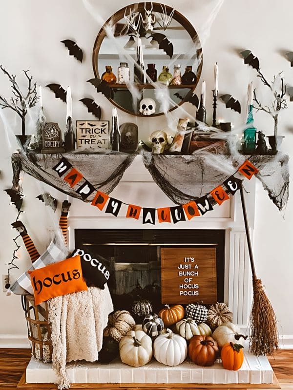 Spooktacular Halloween Mantel Magic