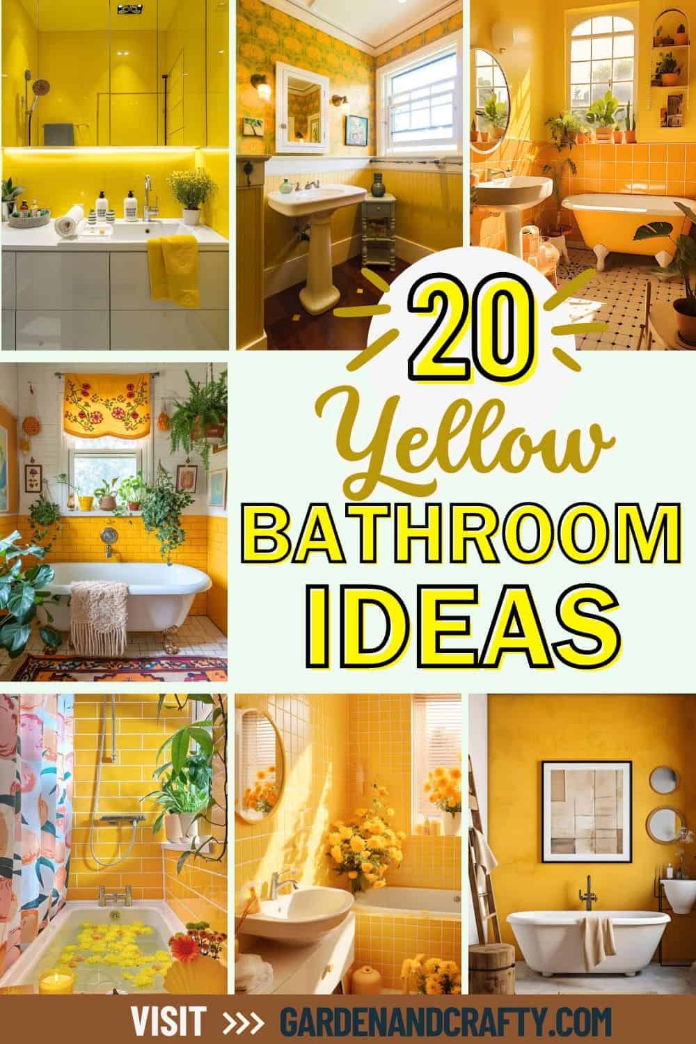 Top 20 Most Impressive Yellow Bathroom Ideas