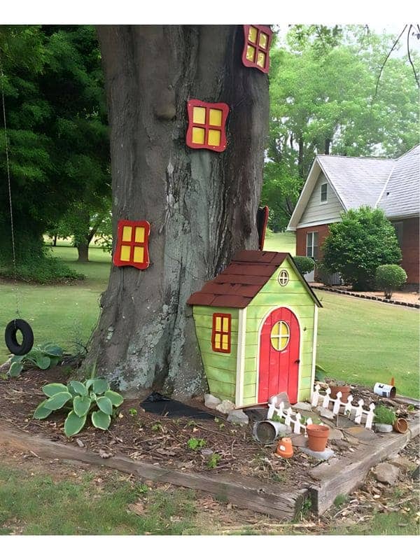 Treehouse Gnome Garden With Playful Details