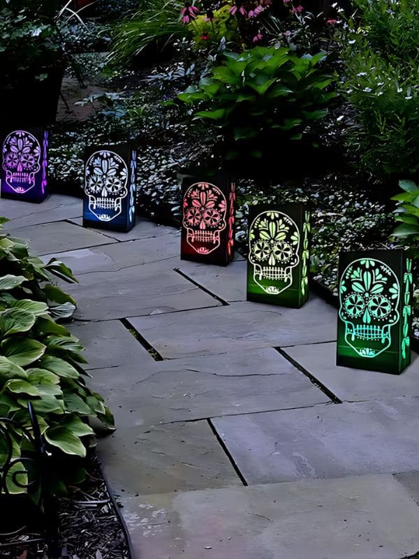 Vibrant Skull Lanterns