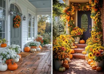 Warm Fall Porch Decor Ideas