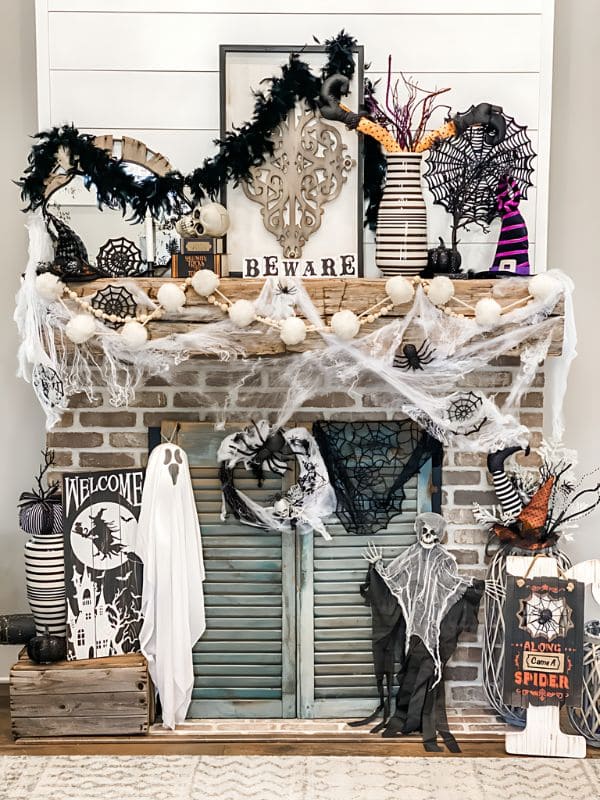 Whimsical Bewitching Halloween Fireplace