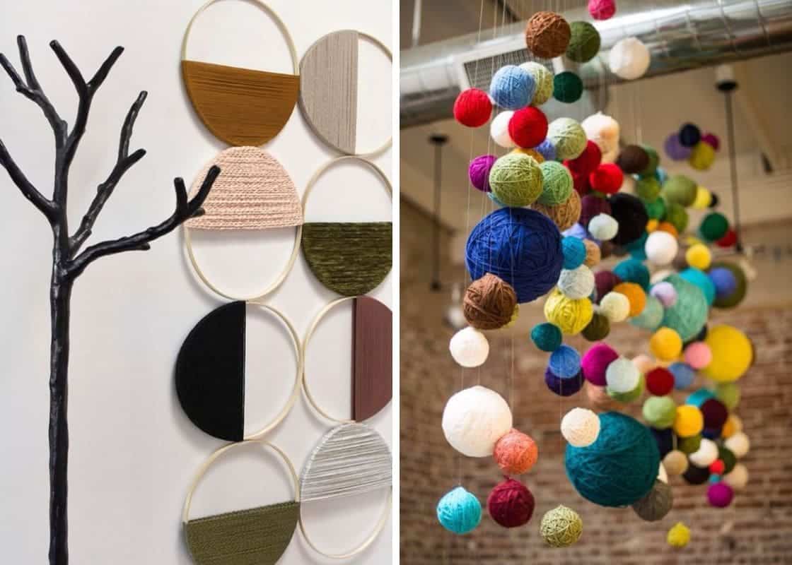 20 Easy and Cheap DIY Yarn Wall Hanging Ideas