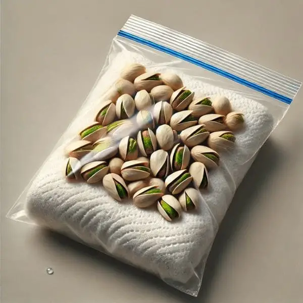 Add the Pistachio Seeds to the Plastic Baggie