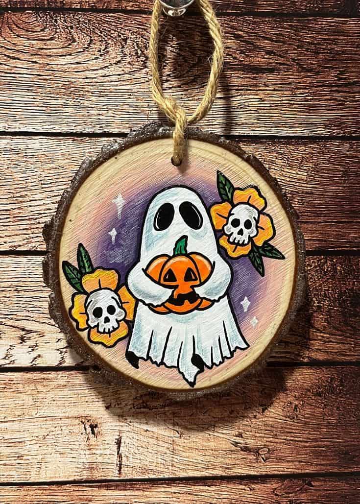 Spooky Ghost Pumpkin Art