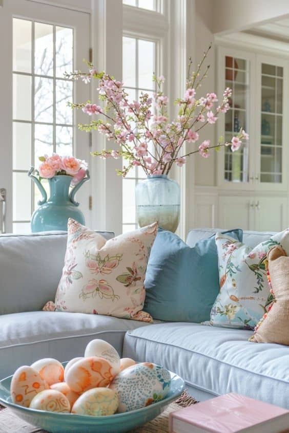 Blossom-Inspired Pastel Living Room