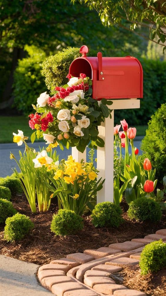 Vibrant Red Mailbox Bloom