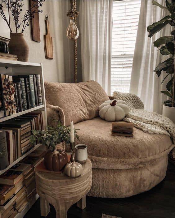 Cozy Autumn Nook for Book Lovers