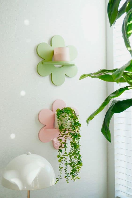 Playful Flower Wall Shelf