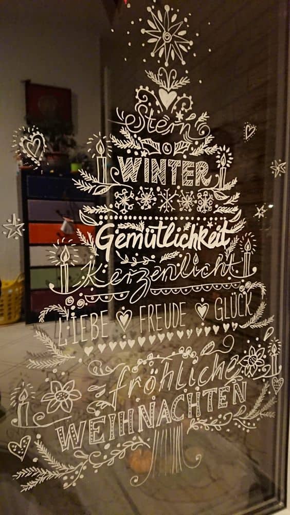 Whimsical Holiday Window Art