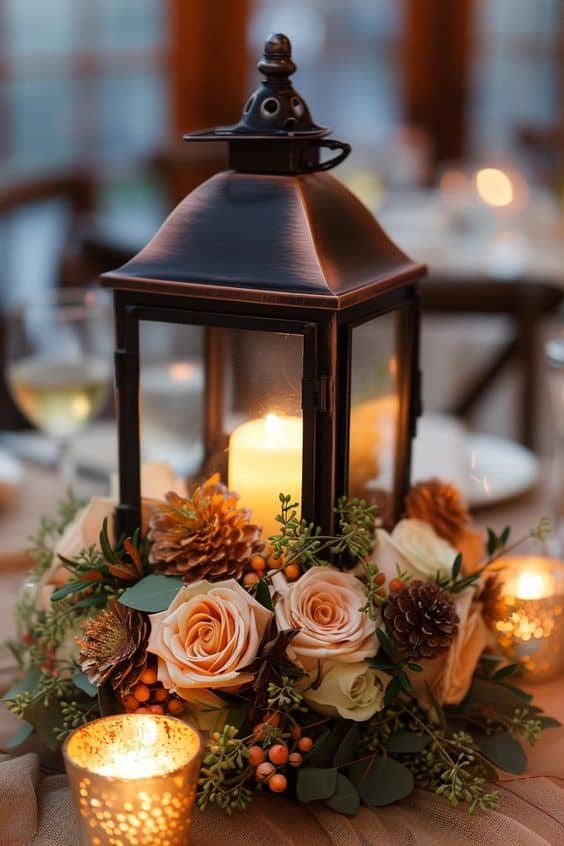 Rustic Fall Lantern Elegance