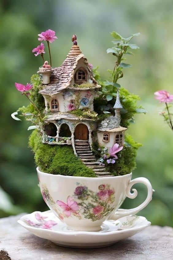 Fairy Cottage Teacup Wonderland