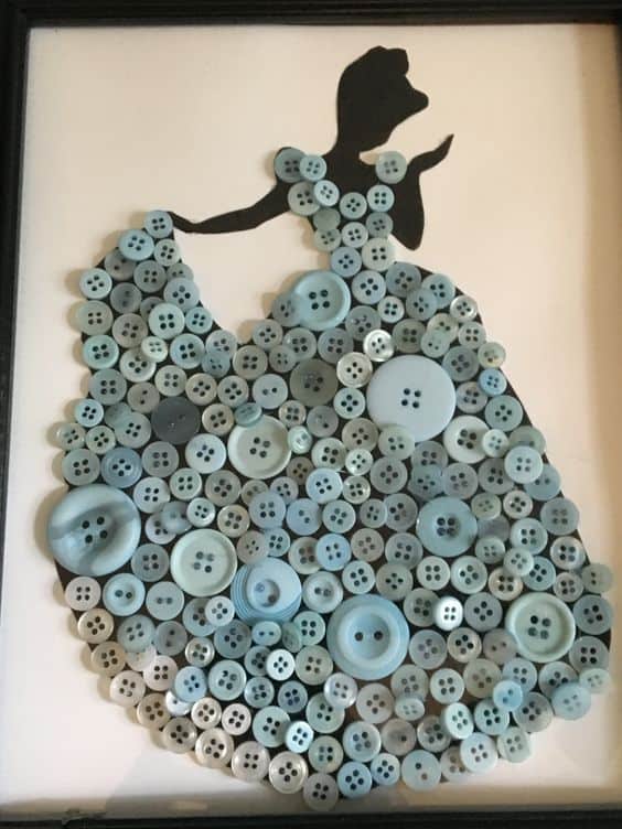 Elegant Button Dress Art