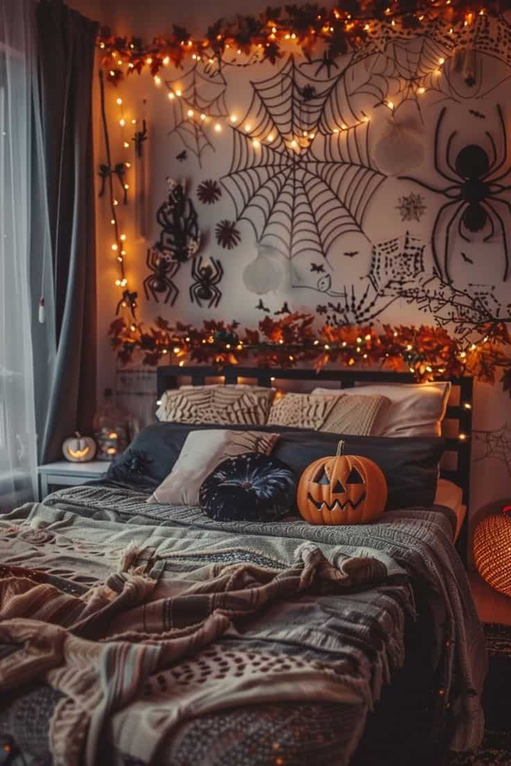 Whimsical Halloween Webbed Haven