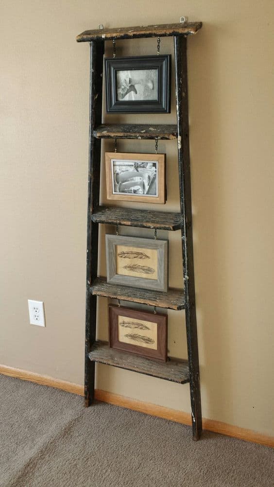 Vintage Ladder Frame Display