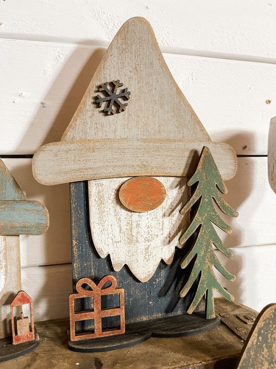 Rustic Wood Gnome