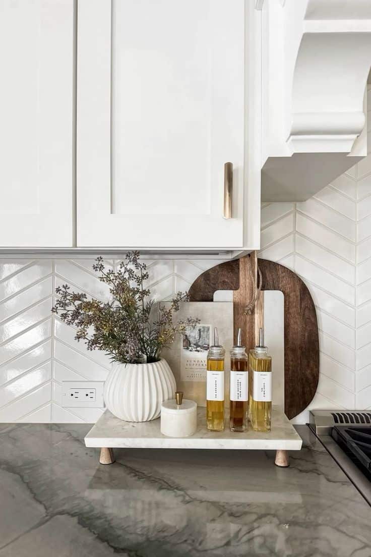 Stylish Marble Counter Display