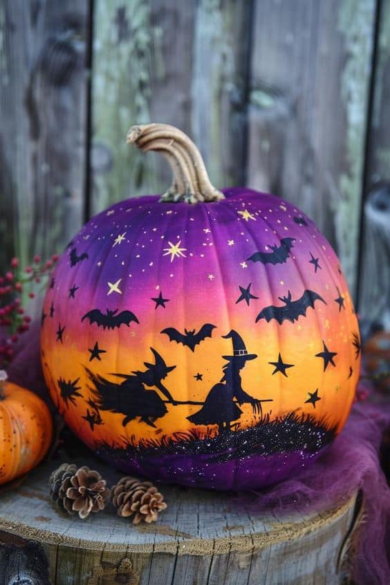 Enchanted Witchy Night Pumpkin