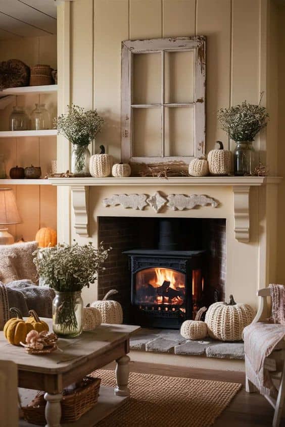 Vintage Fall Fireplace