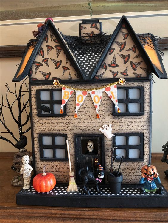 Whimsical Haunted House Display