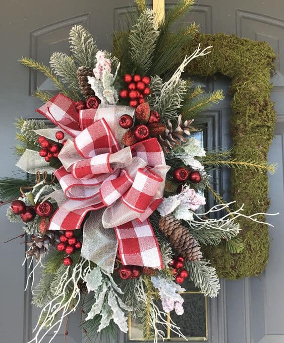 Rustic Plaid Christmas Wreath