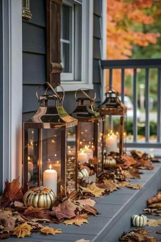 Elegant Lantern Glow Balcony