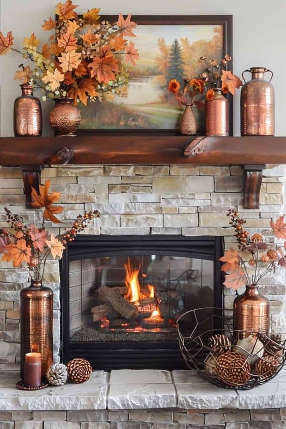 Copper Harvest Fireplace