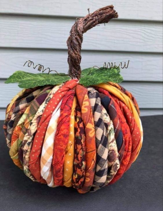 Patchwork Fabric Pumpkin