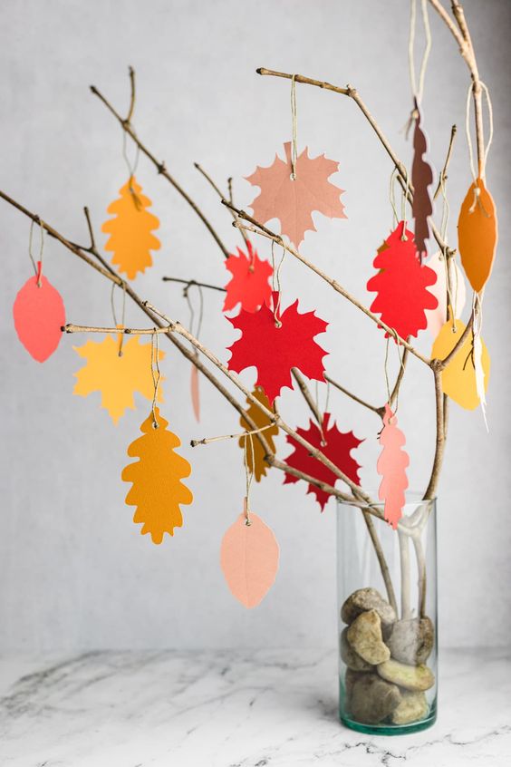 Colorful Paper Leaf Tree