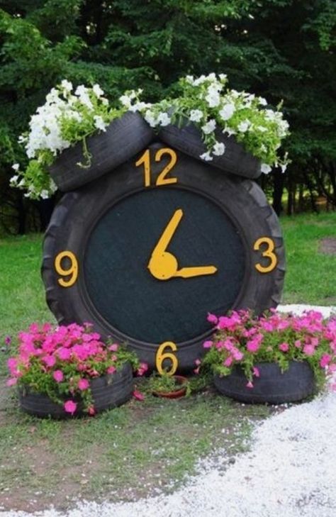 Garden Clock Planter