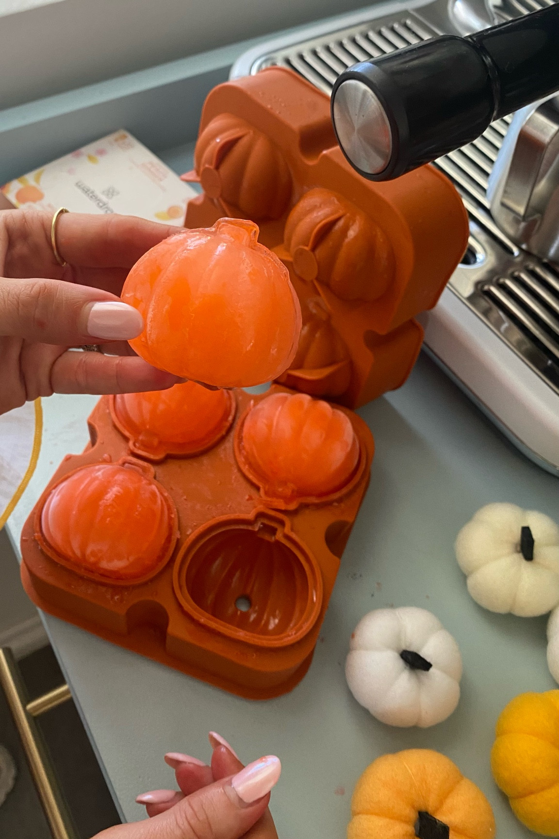 Pumpkin-shaped Ice Cube