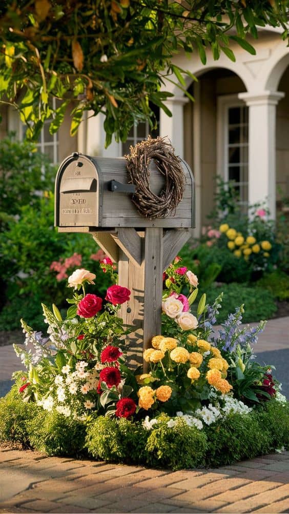 Rustic Floral Mailbox Delight