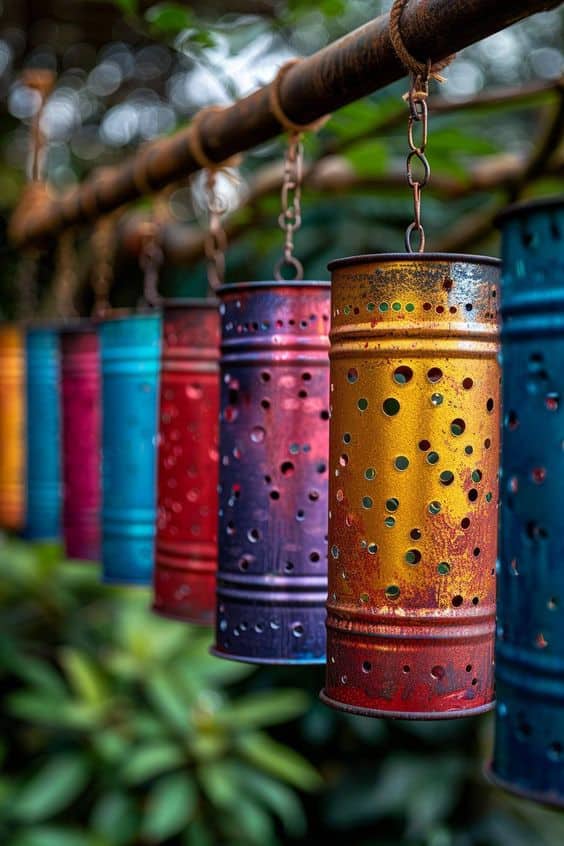 Vibrant Tin Lanterns