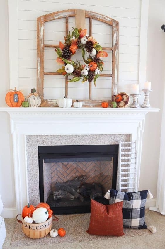 Rustic Charm Fall Fireplace