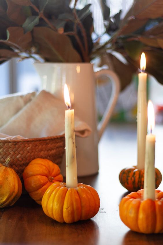 Mini Pumpkin Candle Holders